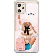 Прозрачный чехол BoxFace Umidigi F3S Travel Girl