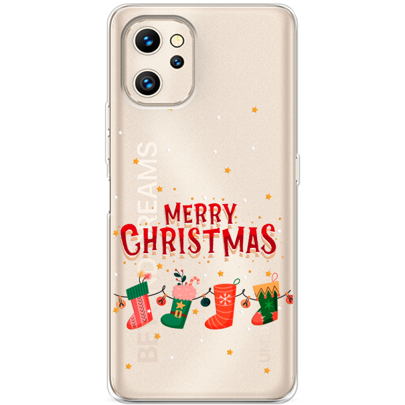 Прозрачный чехол BoxFace Umidigi F3S Merry Christmas