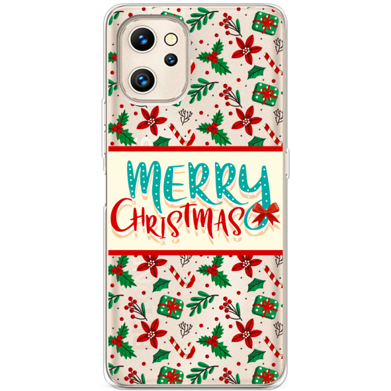 Прозрачный чехол BoxFace Umidigi F3S Vintage Christmas Pattern