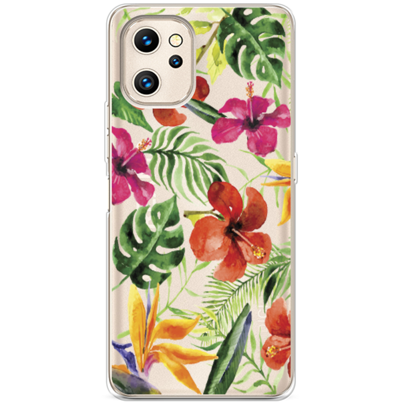 Прозрачный чехол BoxFace Umidigi F3S Tropical Flowers