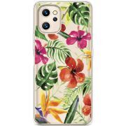 Прозрачный чехол BoxFace Umidigi F3S Tropical Flowers