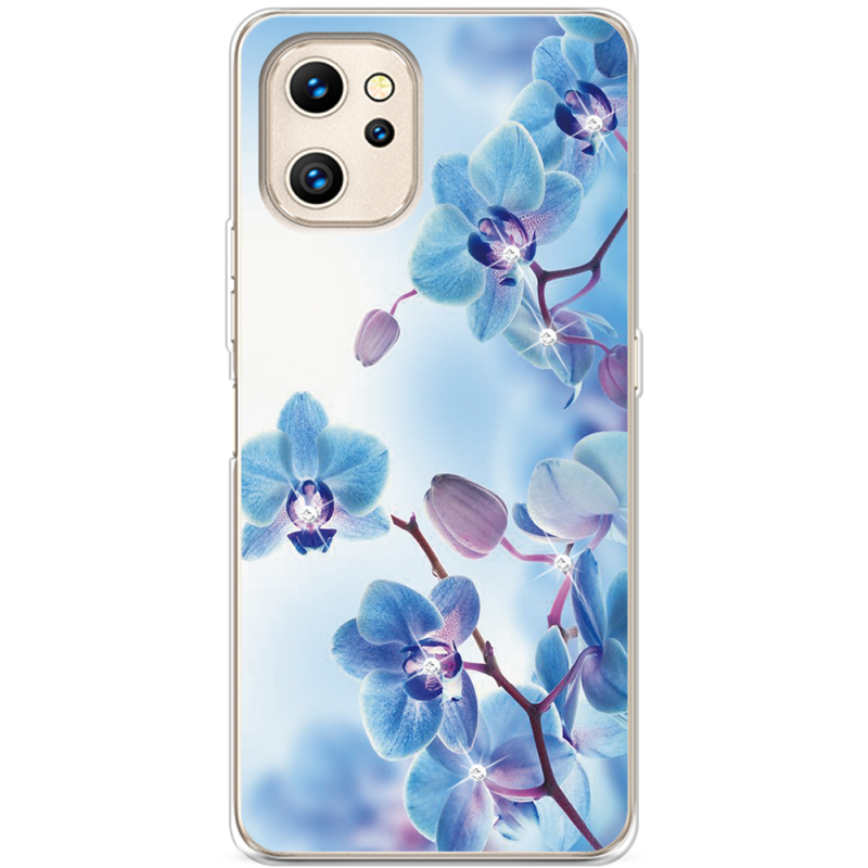 Чехол со стразами Umidigi F3S Orchids