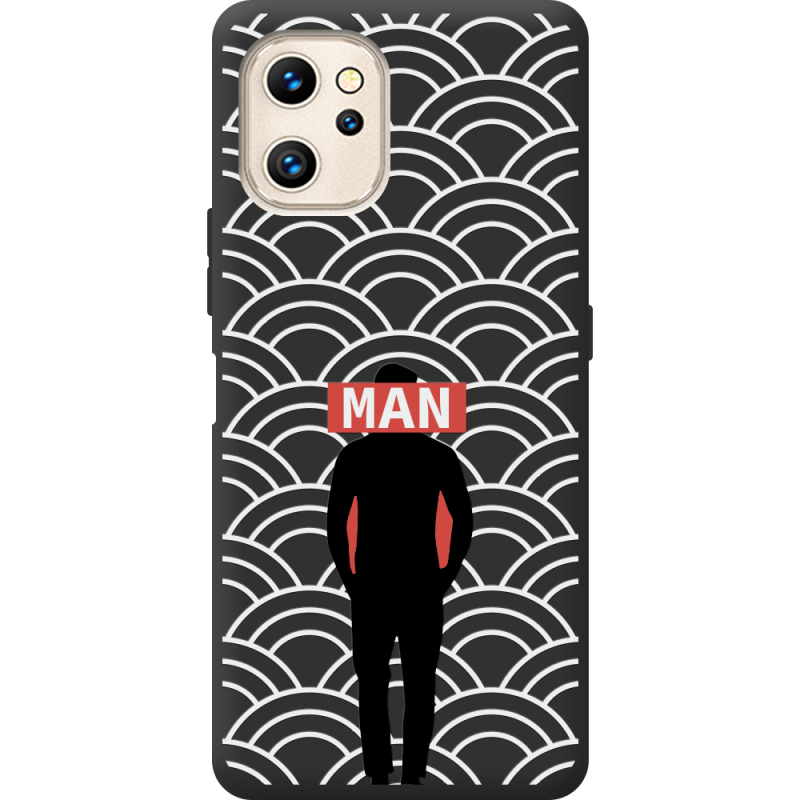 Черный чехол BoxFace Umidigi F3S Man Pattern