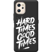 Черный чехол BoxFace Umidigi F3S Hard Times Good Times