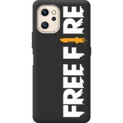 Черный чехол BoxFace Umidigi F3S Free Fire White Logo