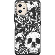 Черный чехол BoxFace Umidigi F3S Skull and Roses