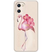 Прозрачный чехол BoxFace Umidigi G1 Floral Flamingo