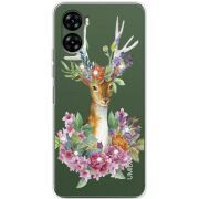 Чехол со стразами Umidigi G3 Deer with flowers