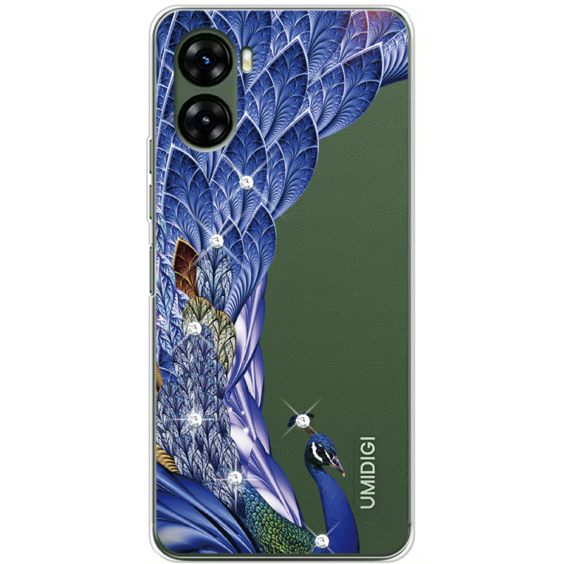 Чехол со стразами Umidigi G3 Peafowl