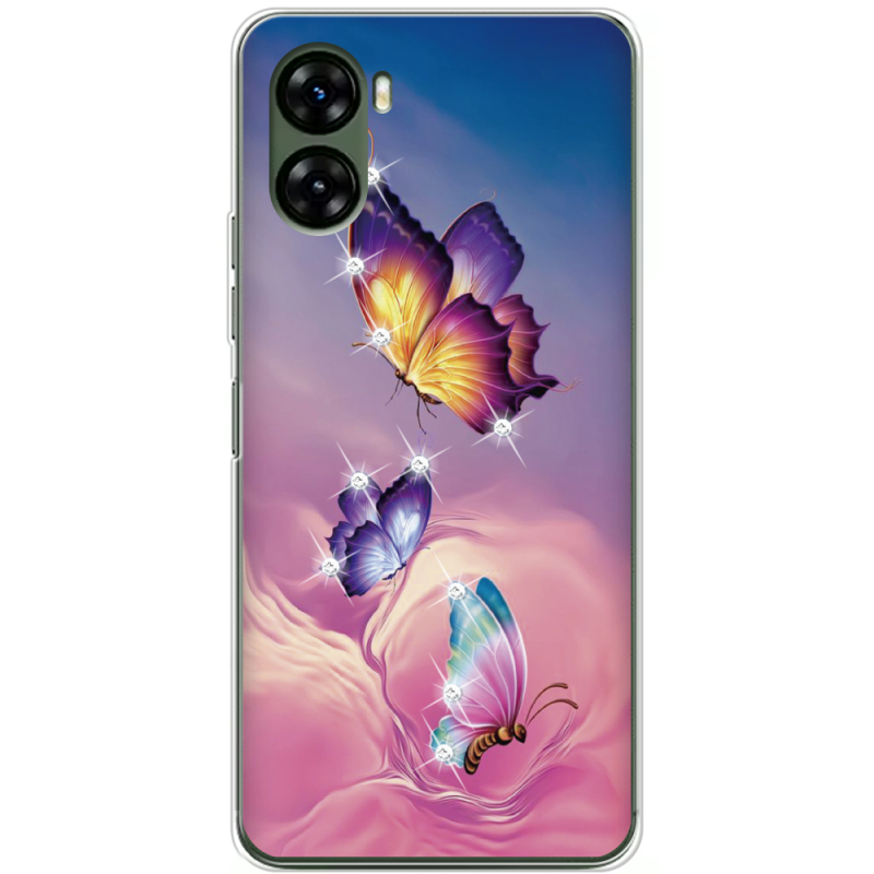 Чехол со стразами Umidigi G3 Butterflies