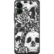 Черный чехол BoxFace Umidigi G3 Skull and Roses