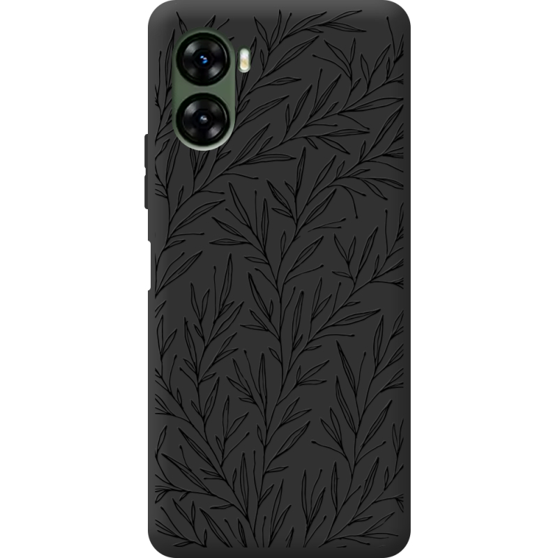 Черный чехол BoxFace Umidigi G3 Leaves