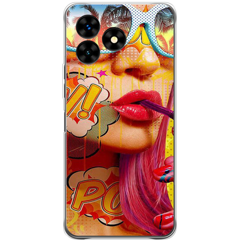 Чехол BoxFace Umidigi G5 Mecha Yellow Girl Pop Art