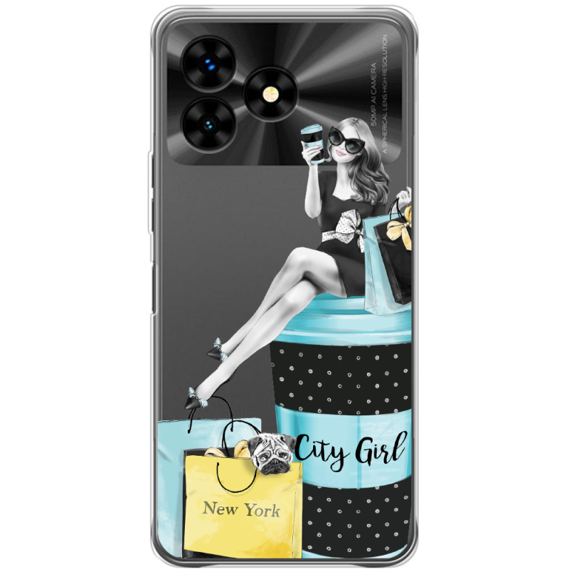 Прозрачный чехол BoxFace Umidigi G5 Mecha City Girl