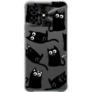 Прозрачный чехол BoxFace Umidigi G5 Mecha с 3D-глазками Black Kitty