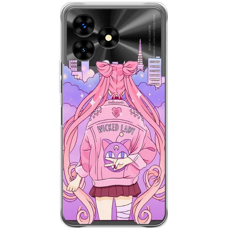 Прозрачный чехол BoxFace Umidigi G5 Mecha Wiked Lady