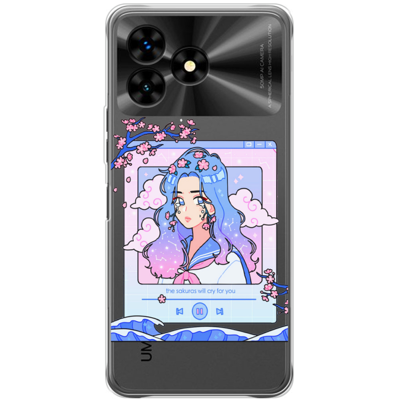 Прозрачный чехол BoxFace Umidigi G5 Mecha The Sakuras Will Cry For You