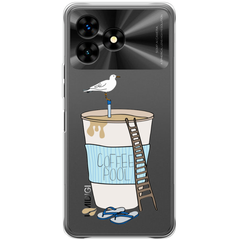 Прозрачный чехол BoxFace Umidigi G5 Mecha Segull in Cofee Pool