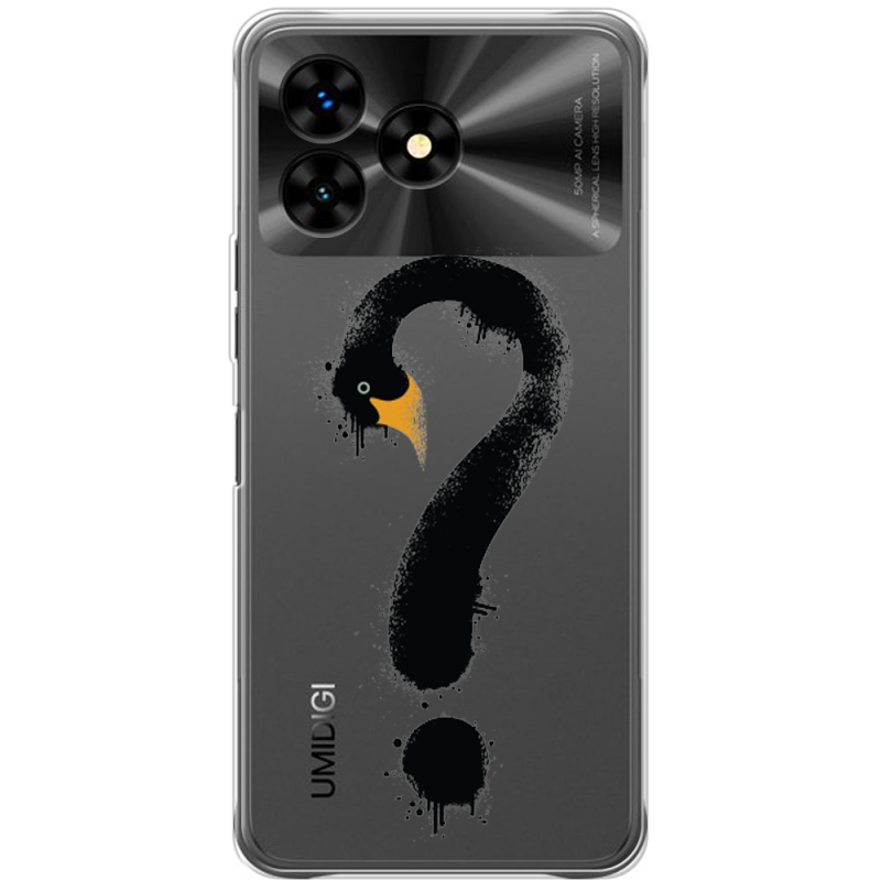 Прозрачный чехол BoxFace Umidigi G5 Mecha Swan question