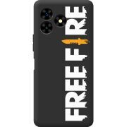 Черный чехол BoxFace Umidigi G5 Mecha Free Fire White Logo