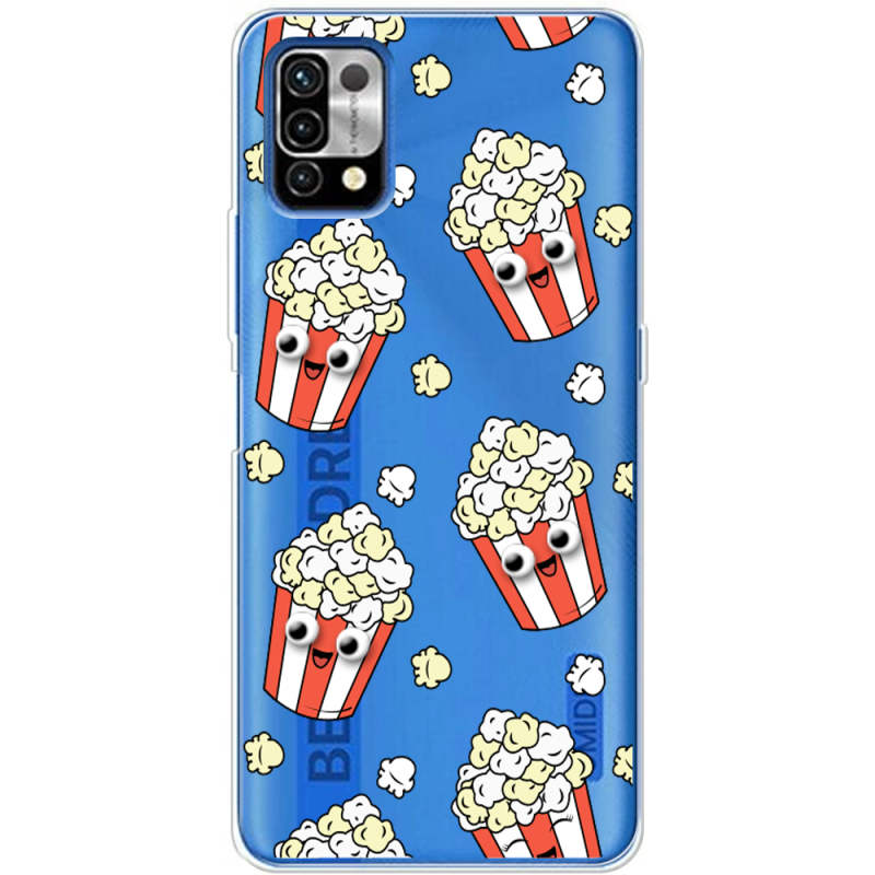 Прозрачный чехол BoxFace Umidigi Power 5 с 3D-глазками Popcorn