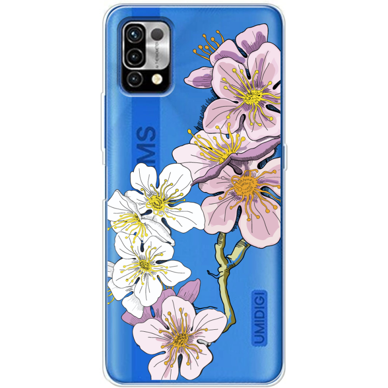 Прозрачный чехол BoxFace Umidigi Power 5 Cherry Blossom