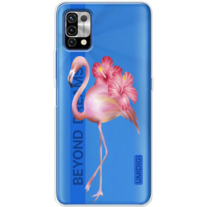 Прозрачный чехол BoxFace Umidigi Power 5 Floral Flamingo