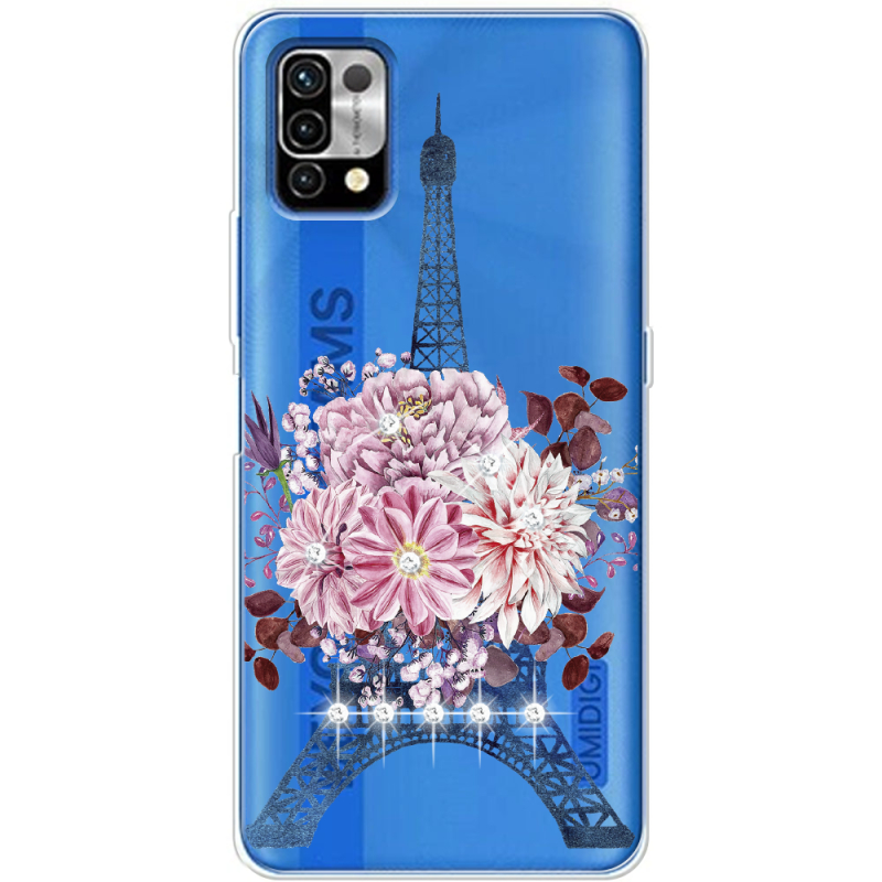 Чехол со стразами Umidigi Power 5 Eiffel Tower