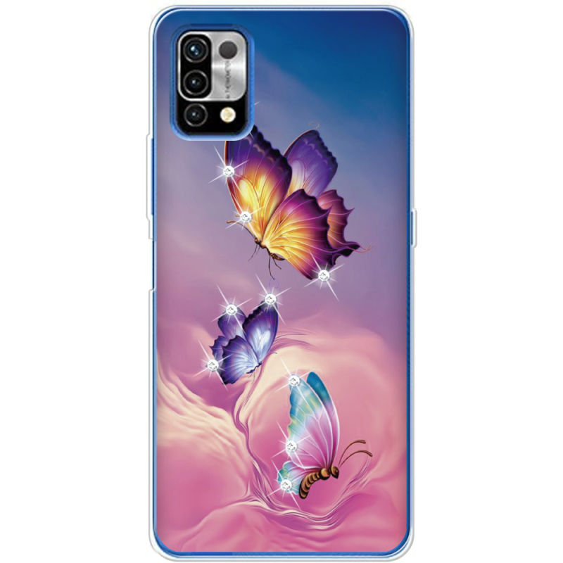 Чехол со стразами Umidigi Power 5 Butterflies