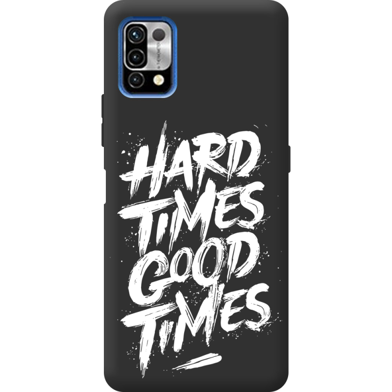 Черный чехол BoxFace Umidigi Power 5 Hard Times Good Times