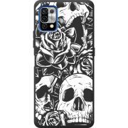 Черный чехол BoxFace Umidigi Power 5 Skull and Roses