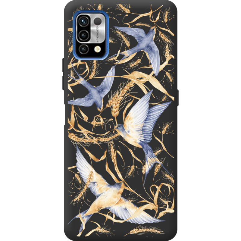 Черный чехол BoxFace Umidigi Power 5 Ластівки