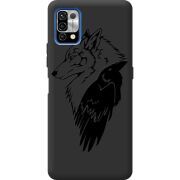 Черный чехол BoxFace Umidigi Power 5 Wolf and Raven