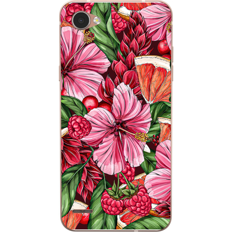 Чехол Uprint LG Q6 A / Plus LGM700 Tropical Flowers