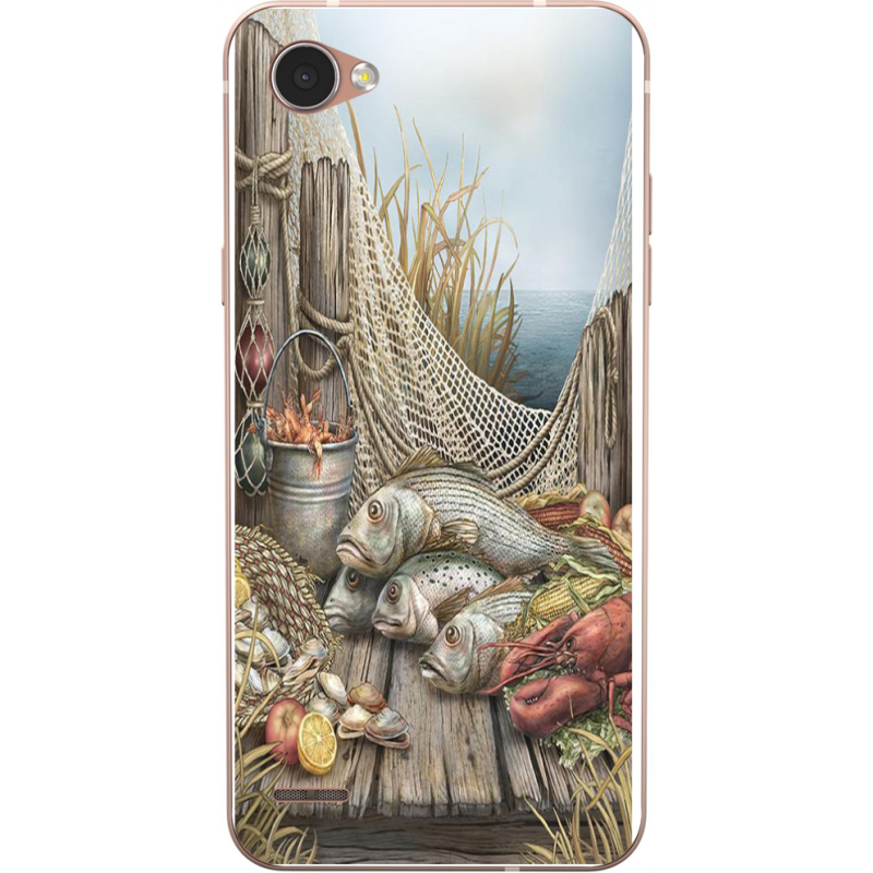 Чехол Uprint LG Q6 A / Plus LGM700 Удачная рыбалка
