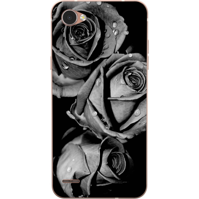 Чехол Uprint LG Q6 A / Plus LGM700 Black and White Roses