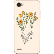 Чехол Uprint LG Q6 A / Plus LGM700 Flower Hands