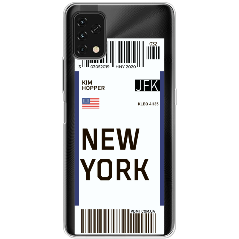 Прозрачный чехол BoxFace Umidigi Power 5S Ticket New York