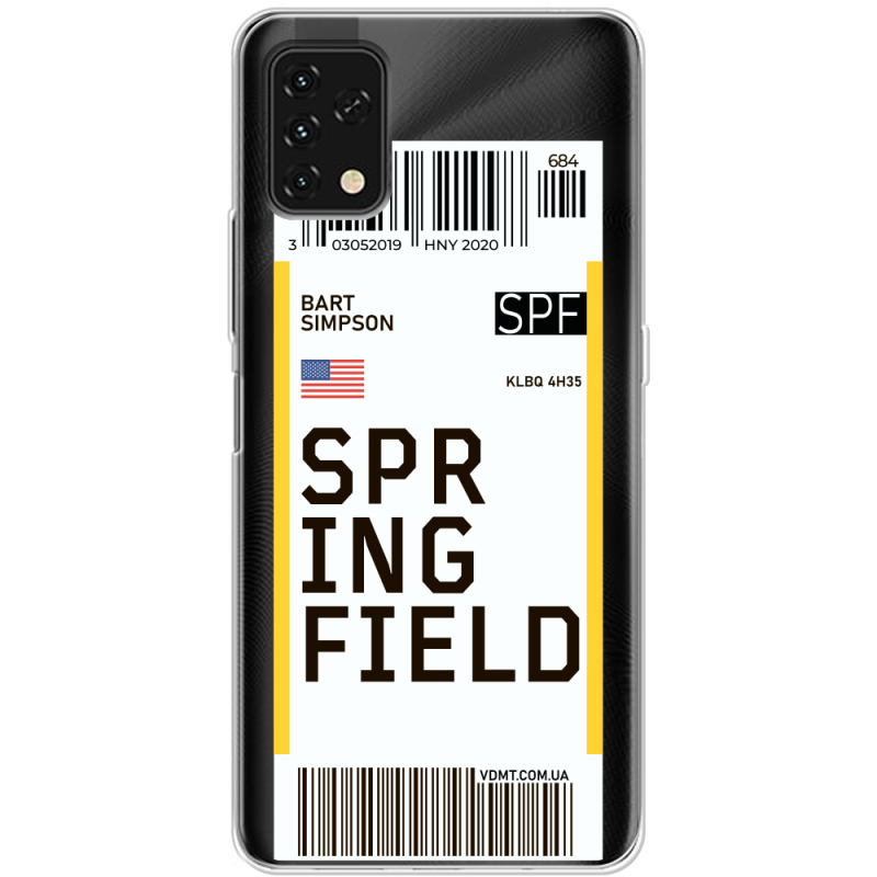 Прозрачный чехол BoxFace Umidigi Power 5S Ticket Springfield