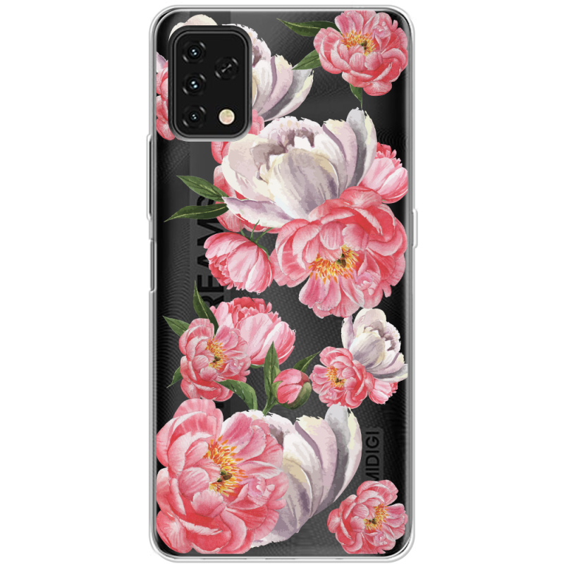 Прозрачный чехол BoxFace Umidigi Power 5S Peony Watercolor Style