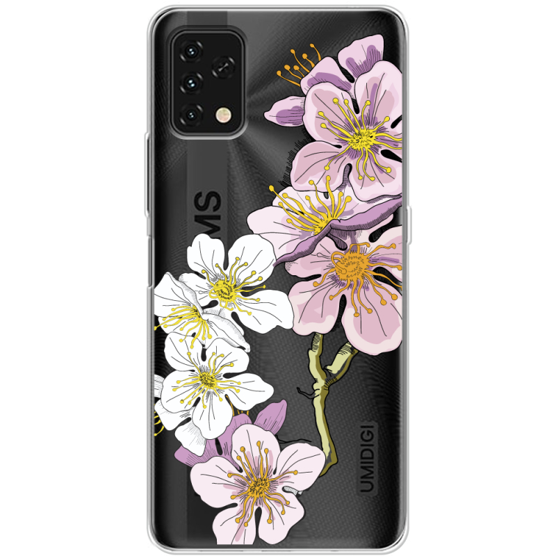 Прозрачный чехол BoxFace Umidigi Power 5S Cherry Blossom