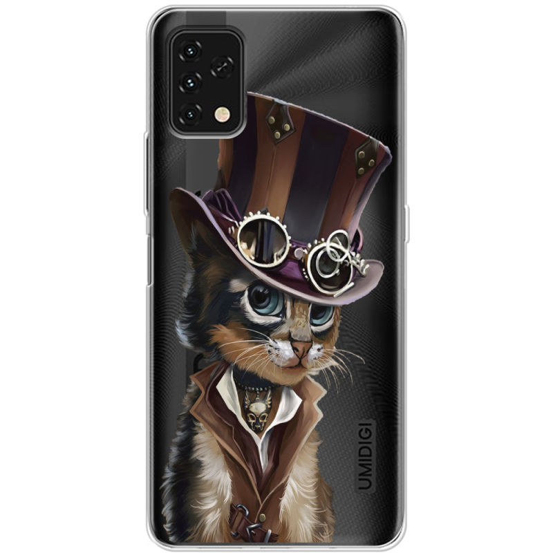 Прозрачный чехол BoxFace Umidigi Power 5S Steampunk Cat