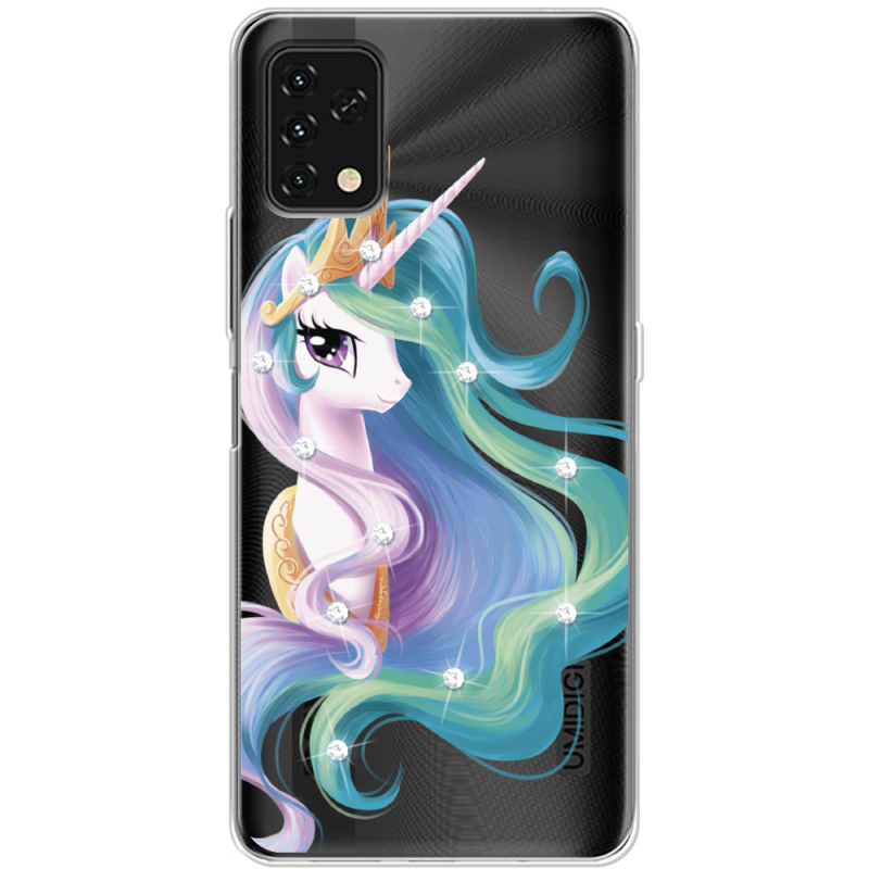 Чехол со стразами Umidigi Power 5S Unicorn Queen