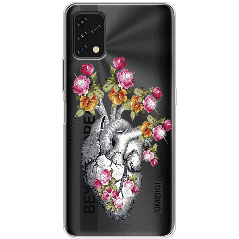 Чехол со стразами Umidigi Power 5S Heart