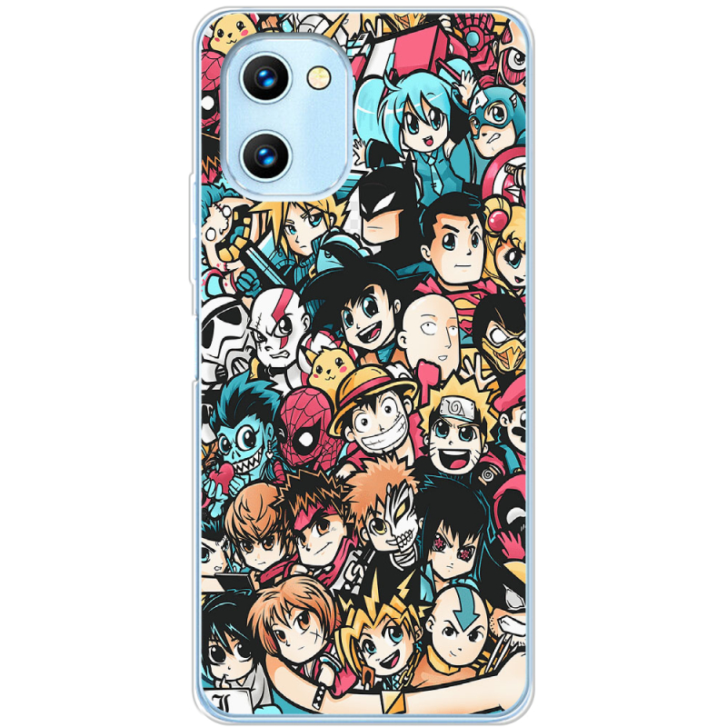 Чехол BoxFace Umidigi C1 Anime Stickers