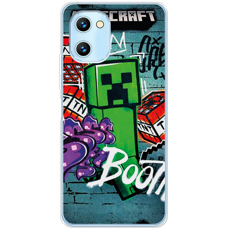 Чехол BoxFace Umidigi C1 Minecraft Graffiti