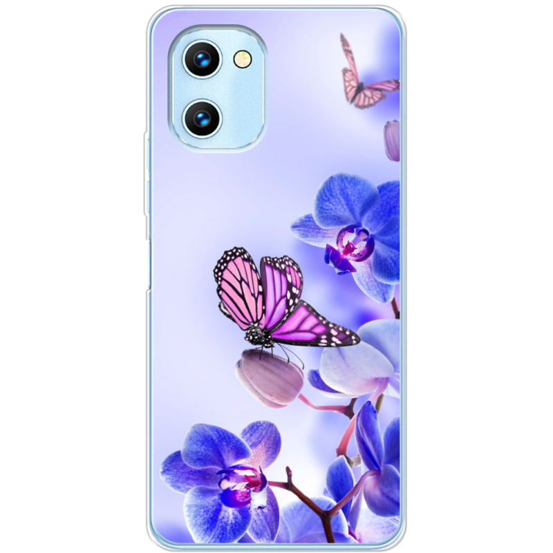 Чехол BoxFace Umidigi C1 Orchids and Butterflies