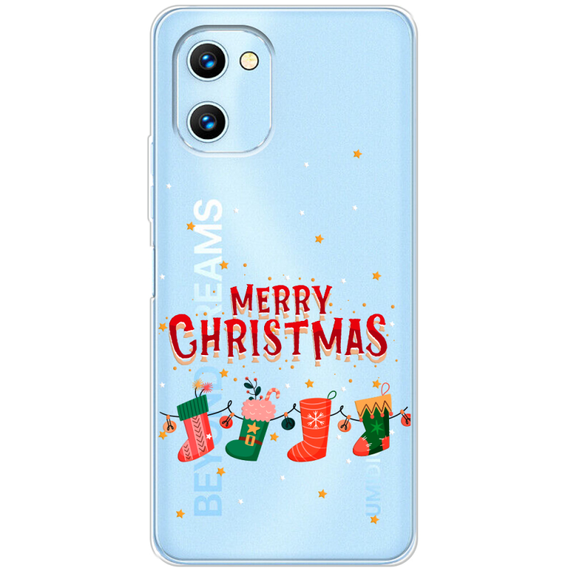 Прозрачный чехол BoxFace Umidigi C1 Merry Christmas