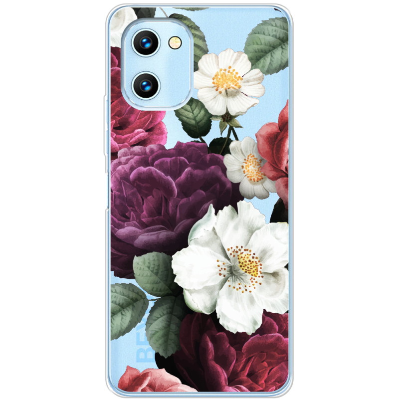 Прозрачный чехол BoxFace Umidigi C1 Floral Dark Dreams