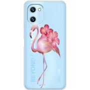 Прозрачный чехол BoxFace Umidigi C1 Floral Flamingo